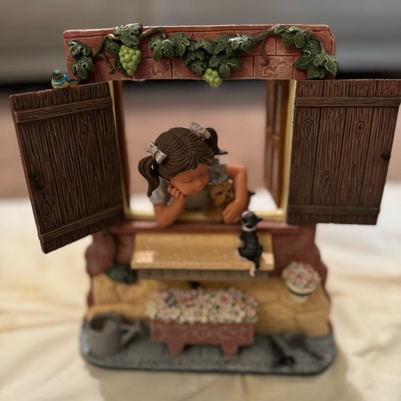 Nadal Studios A’LARCON Limiteded 197/5000 Porcelain Scene Girl in Window - Picture 4 of 13